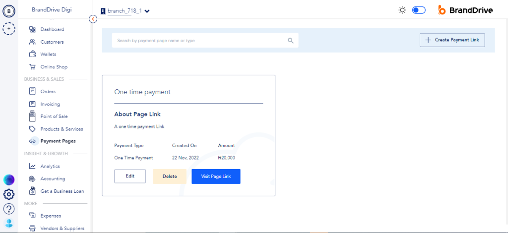 BrandDrive Payment Pages
